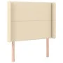 Boxspringbett-Matratze und LED-Leuchten, cremefarbener Stoff, 90 x 200 cm von , Betten und Lattenroste - Ref: Foro24-3138770,...