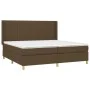 Box spring bed mattress LED lights dark brown fabric 200x200 cm by , Beds and slatted bases - Ref: Foro24-3139064, Price: 671...