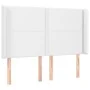 Box spring bed with mattress and LED white synthetic leather 140x190 cm by , Beds and slatted bases - Ref: Foro24-3139320, Pr...