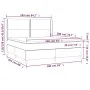 Box spring bed with mattress and LED pink velvet 160x200 cm by , Beds and slatted bases - Ref: Foro24-3139516, Price: 529,39 ...