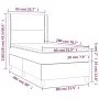 Box spring bed with mattress and LED dark gray velvet 80x200 cm by , Beds and slatted bases - Ref: Foro24-3139470, Price: 334...