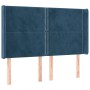 Box spring bed with mattress and LED dark blue velvet 140x200 cm by , Beds and slatted bases - Ref: Foro24-3139509, Price: 50...