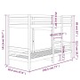 Litera de madera maciza de pino 90x190 cm de , Camas y somieres - Ref: Foro24-3139839, Precio: 224,09 €, Descuento: %