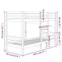 Litera de madera maciza de pino 90x190 cm de , Camas y somieres - Ref: Foro24-3139839, Precio: 231,51 €, Descuento: %