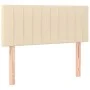 Cama box spring con colchón tela color crema 80x200 cm de , Camas y somieres - Ref: Foro24-3140174, Precio: 305,05 €, Descuen...