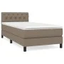 Box spring bed with taupe gray fabric mattress 80x200 cm by , Beds and slatted bases - Ref: Foro24-3140253, Price: 295,88 €, ...