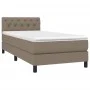 Box spring bed with taupe gray fabric mattress 80x200 cm by , Beds and slatted bases - Ref: Foro24-3140253, Price: 295,88 €, ...