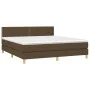 Box spring bed with dark brown fabric mattress 160x200 cm by , Beds and slatted bases - Ref: Foro24-3140548, Price: 452,60 €,...