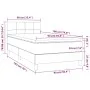Box spring bed with taupe gray fabric mattress 90x190 cm by , Beds and slatted bases - Ref: Foro24-3140581, Price: 315,30 €, ...