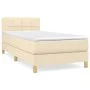 Cama box spring con colchón tela color crema 80x200 cm de , Camas y somieres - Ref: Foro24-3140574, Precio: 296,83 €, Descuen...