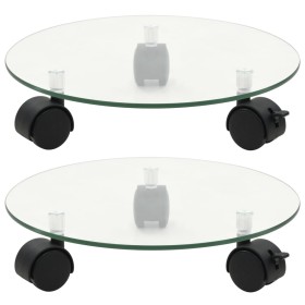 Rollständer für runde Töpfe aus gehärtetem Glas, 28 cm, 2 Einheiten von vidaXL, Topfständer - Ref: Foro24-245691, Preis: 23,2...
