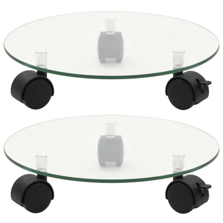 Rollständer für runde Töpfe aus gehärtetem Glas, 28 cm, 2 Einheiten von vidaXL, Topfständer - Ref: Foro24-245691, Preis: 23,2...