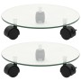 Rollständer für runde Töpfe aus gehärtetem Glas, 28 cm, 2 Einheiten von vidaXL, Topfständer - Ref: Foro24-245691, Preis: 23,2...