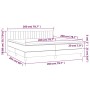 Cama box spring con colchón tela marrón oscuro 200x200 cm de , Camas y somieres - Ref: Foro24-3140804, Precio: 595,39 €, Desc...