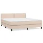 Box spring bed with cappuccino synthetic leather mattress 180x200cm by , Beds and slatted bases - Ref: Foro24-3141082, Price:...