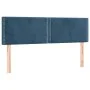 Box spring bed with dark blue velvet mattress 140x190 cm by , Beds and slatted bases - Ref: Foro24-3141243, Price: 407,01 €, ...