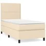 Box spring bed with cream fabric mattress 90x190 cm by , Beds and slatted bases - Ref: Foro24-3141662, Price: 329,00 €, Disco...