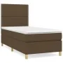Box spring bed with dark brown fabric mattress 90x200 cm by , Beds and slatted bases - Ref: Foro24-3142228, Price: 304,45 €, ...