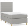 Box spring bed with light gray fabric mattress 80x200 cm by , Beds and slatted bases - Ref: Foro24-3142209, Price: 295,30 €, ...
