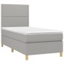 Box spring bed with light gray fabric mattress 80x200 cm by , Beds and slatted bases - Ref: Foro24-3142209, Price: 295,30 €, ...