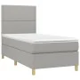 Box spring bed with light gray fabric mattress 80x200 cm by , Beds and slatted bases - Ref: Foro24-3142209, Price: 305,21 €, ...