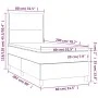 Box spring bed with light gray fabric mattress 80x200 cm by , Beds and slatted bases - Ref: Foro24-3142209, Price: 305,21 €, ...