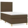 Box spring bed with dark brown fabric mattress 100x200 cm by , Beds and slatted bases - Ref: Foro24-3142476, Price: 354,86 €,...