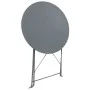 Garten Bistrotisch und Stühle 3 Stück grauer Stahl von vidaXL, Gartensets - Ref: Foro24-44355, Preis: 136,44 €, Rabatt: %