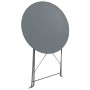 Garten Bistrotisch und Stühle 3 Stück grauer Stahl von vidaXL, Gartensets - Ref: Foro24-44355, Preis: 144,53 €, Rabatt: %