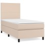 Cama box spring con colchón cuero sintético capuchino 80x200 cm de , Camas y somieres - Ref: Foro24-3142694, Precio: 299,97 €...