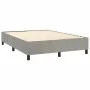 Box spring bed with light gray velvet mattress 140x200 cm by , Beds and slatted bases - Ref: Foro24-3142965, Price: 461,11 €,...