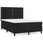 Cama box spring con colchón terciopelo negro 140x200 cm de , Camas y somieres - Ref: Foro24-3142967, Precio: 452,92 €, Descue...