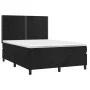 Cama box spring con colchón terciopelo negro 140x200 cm de , Camas y somieres - Ref: Foro24-3142967, Precio: 452,92 €, Descue...