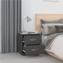 Nachttische 2 Stück massives graues Kiefernholz 40x34x45 cm von vidaXL, Nachttische - Ref: Foro24-818330, Preis: 97,31 €, Rab...