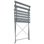 Mesa y sillas bistró de jardín 3 piezas acero gris de vidaXL, Conjuntos de jardín - Ref: Foro24-44355, Precio: 144,41 €
