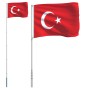 Mástil y bandera de Turquía aluminio 5,55 m
