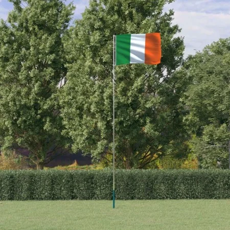 Aluminum Ireland flag and pole 5.55 m by , Flags and windsocks - Ref: Foro24-3147126, Price: 51,09 €, Discount: %