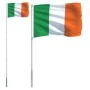 Aluminum Ireland flag and pole 5.55 m by , Flags and windsocks - Ref: Foro24-3147126, Price: 51,09 €, Discount: %