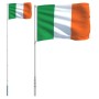 Irland-Flagge und Mast aus Aluminium, 5,55 m von , Fahnen und Windsäcke - Ref: Foro24-3147126, Preis: 64,06 €, Rabatt: %