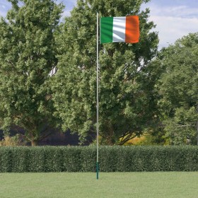 Aluminum Ireland flag and mast 6.23 m by , Flags and windsocks - Ref: Foro24-3147096, Price: 73,59 €, Discount: %