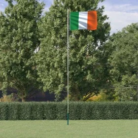 Aluminum Ireland flag and mast 6.23 m by , Flags and windsocks - Ref: Foro24-3147096, Price: 72,14 €, Discount: %