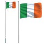 Aluminum Ireland flag and mast 6.23 m by , Flags and windsocks - Ref: Foro24-3147096, Price: 73,59 €, Discount: %