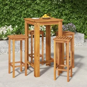 High garden table and stools 5 pcs solid acacia wood by , Garden sets - Ref: Foro24-3154387, Price: 278,11 €, Discount: %