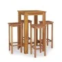 High garden table and stools 5 pcs solid acacia wood by , Garden sets - Ref: Foro24-3154387, Price: 278,11 €, Discount: %