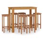 Garden table and high stools 7 pcs solid acacia wood by , Garden sets - Ref: Foro24-3154393, Price: 490,55 €, Discount: %