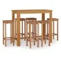 Garden table and high stools 7 pcs solid acacia wood by , Garden sets - Ref: Foro24-3154393, Price: 419,64 €, Discount: %