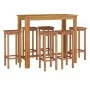Garden table and high stools 7 pcs solid acacia wood by , Garden sets - Ref: Foro24-3154393, Price: 419,64 €, Discount: %