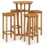 High garden table and stools 5 pcs solid acacia wood by , Garden sets - Ref: Foro24-3154385, Price: 238,12 €, Discount: %