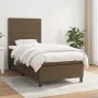 Box spring bed with dark brown fabric mattress 90x190 cm by , Beds and slatted bases - Ref: Foro24-3141660, Price: 307,23 €, ...