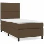 Box spring bed with dark brown fabric mattress 90x190 cm by , Beds and slatted bases - Ref: Foro24-3141660, Price: 307,23 €, ...